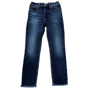 👖📼 RE/DONE Originals Dark‎ Wash Jeans | Women’s Sz 26 | High Rise Cropped EUC